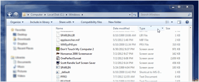 windows 8.1 where are screensavers .scr files located