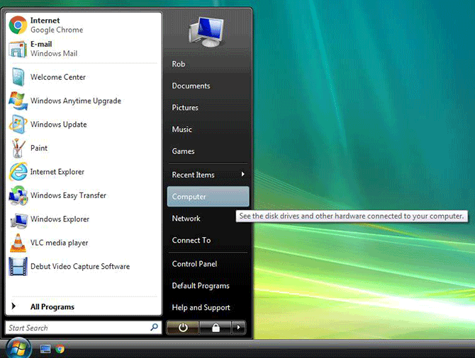 Start Screensaver Windows Vista