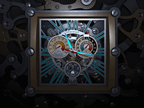 skeleton clock 3d screensaver