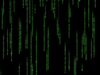 the matrix screensaver in color